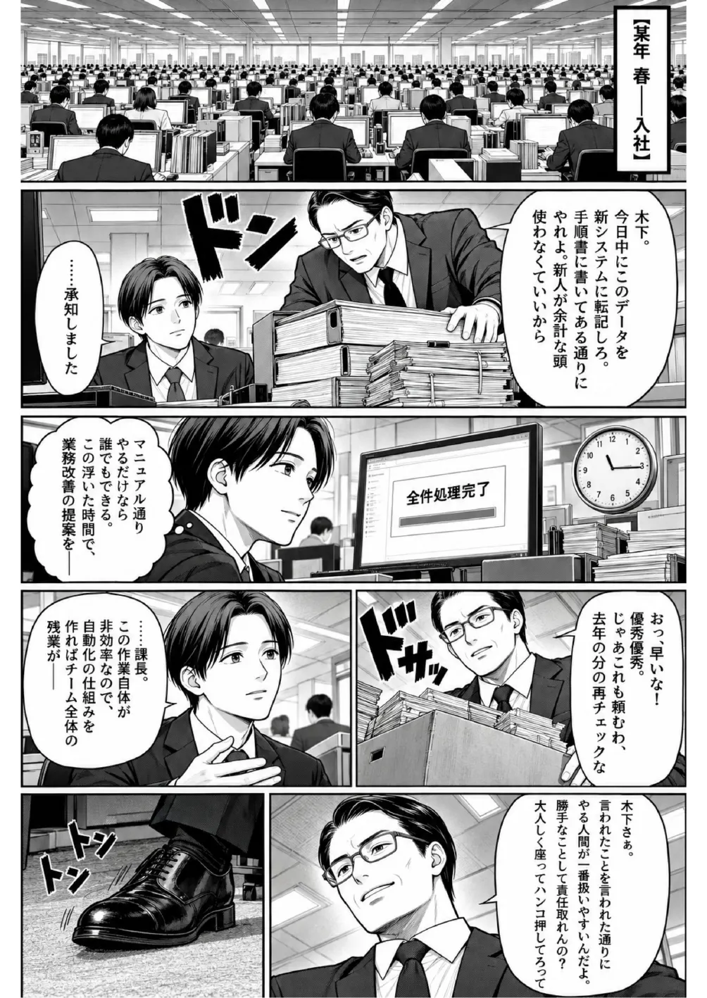 次のページは、目の前の人から 3ページ目