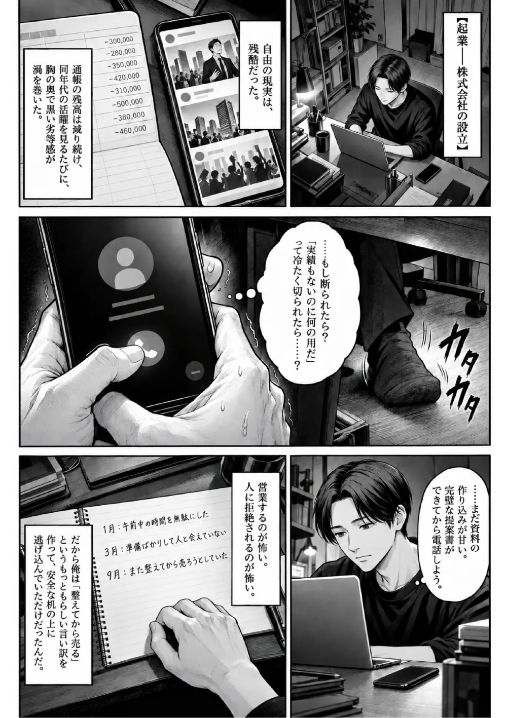 次のページは、目の前の人から 6ページ目